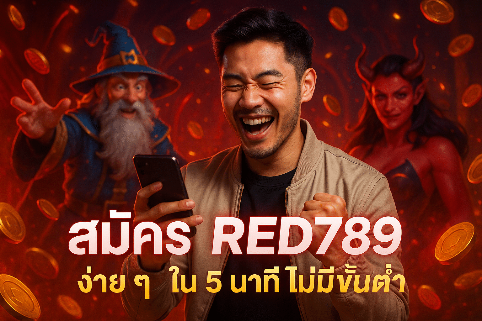 สมัคร RED789 ง่าย ๆ ใน 5 นาที ไม่มีขั้นต่ำ